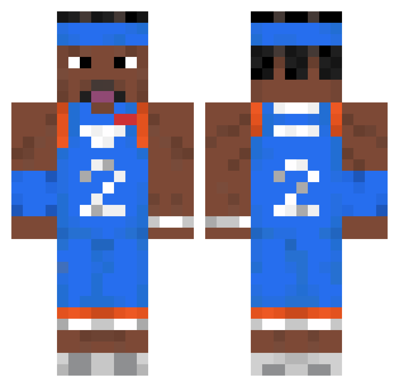 TheM1RR Minecraft skin, front and back view