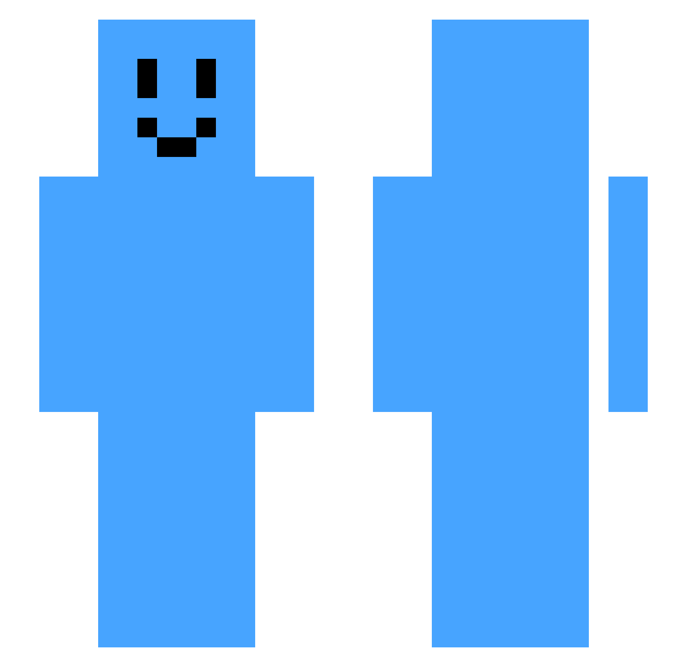 Ratfor Minecraft skin, front and back view