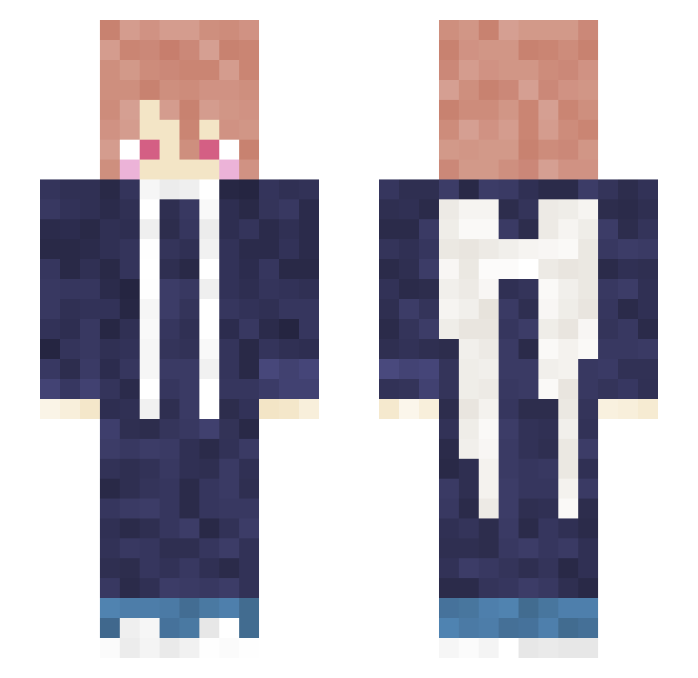ArfanLahPro Minecraft skin, front and back view
