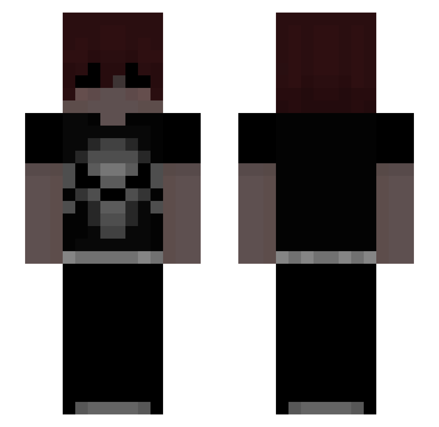 Acrophilia Minecraft skin, front and back view