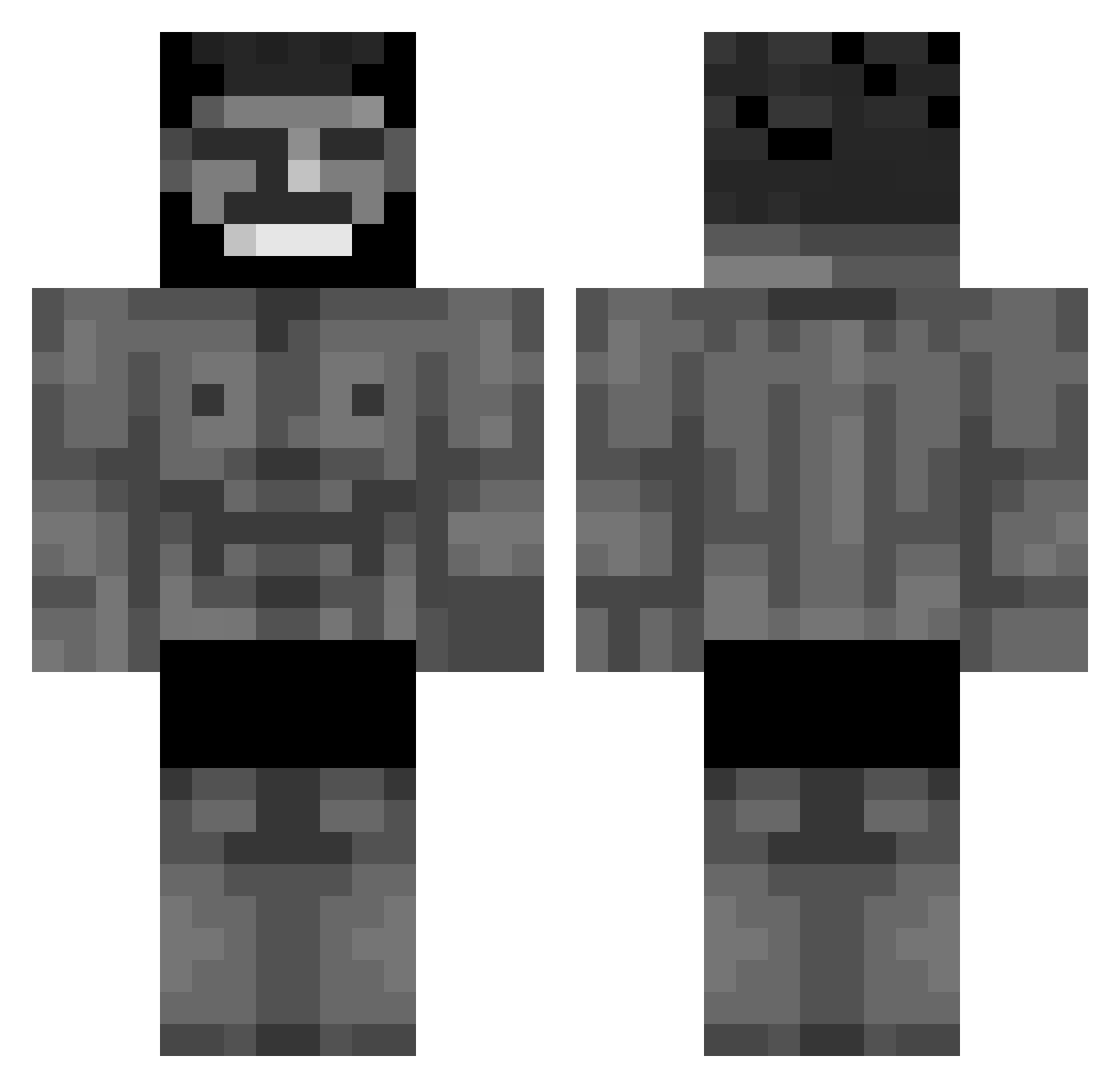Diglett_MC Minecraft skin, front and back view