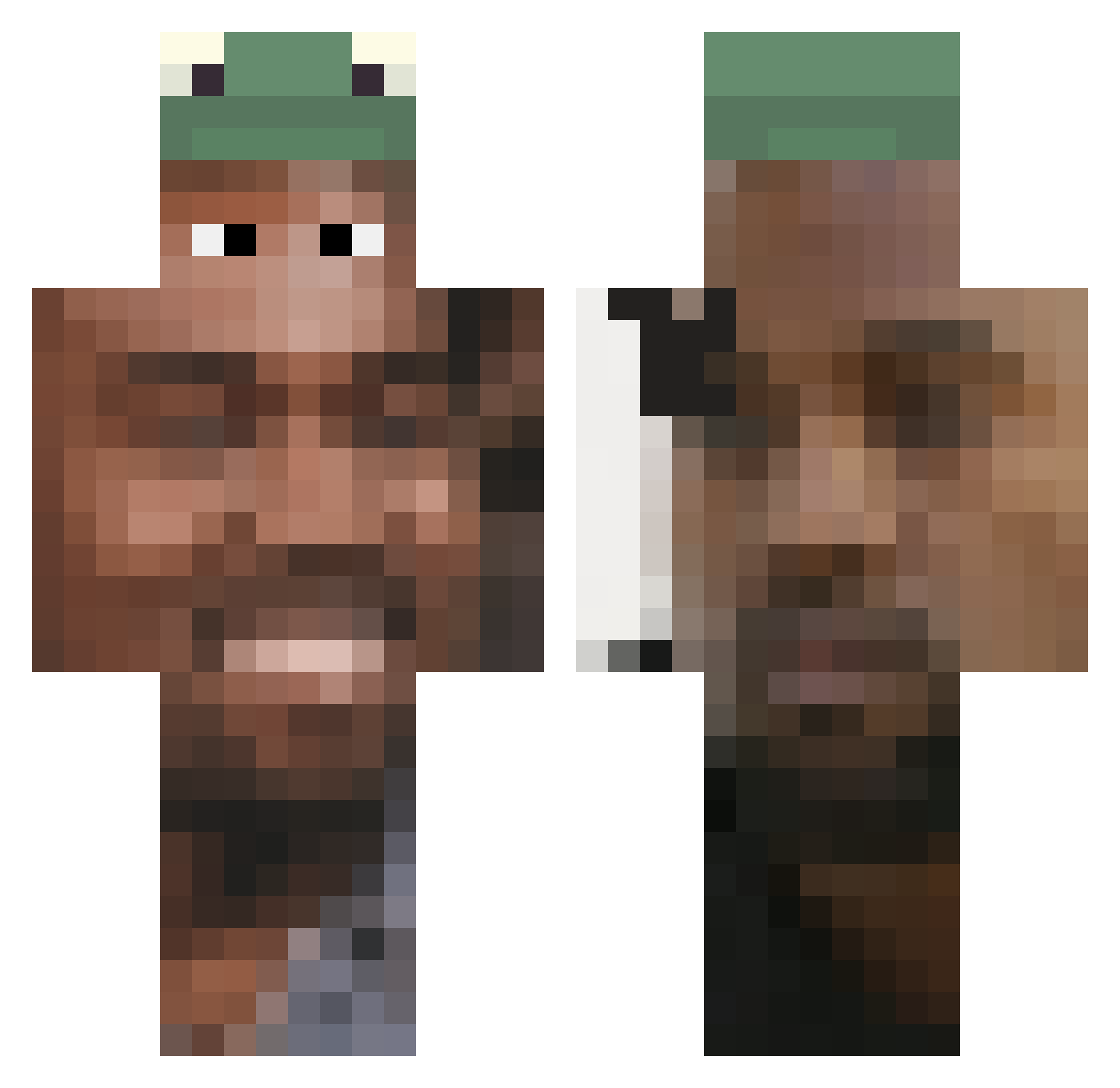 tr1llyjuice Minecraft skin, front and back view
