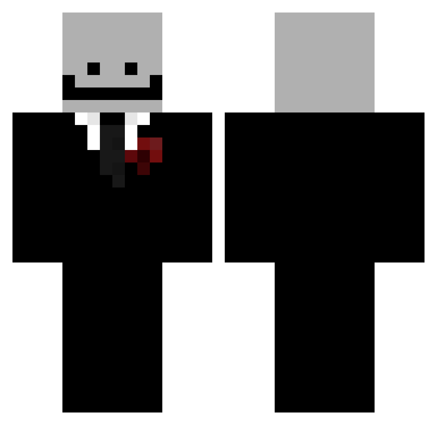 upsidedoww_ Minecraft skin, front and back view