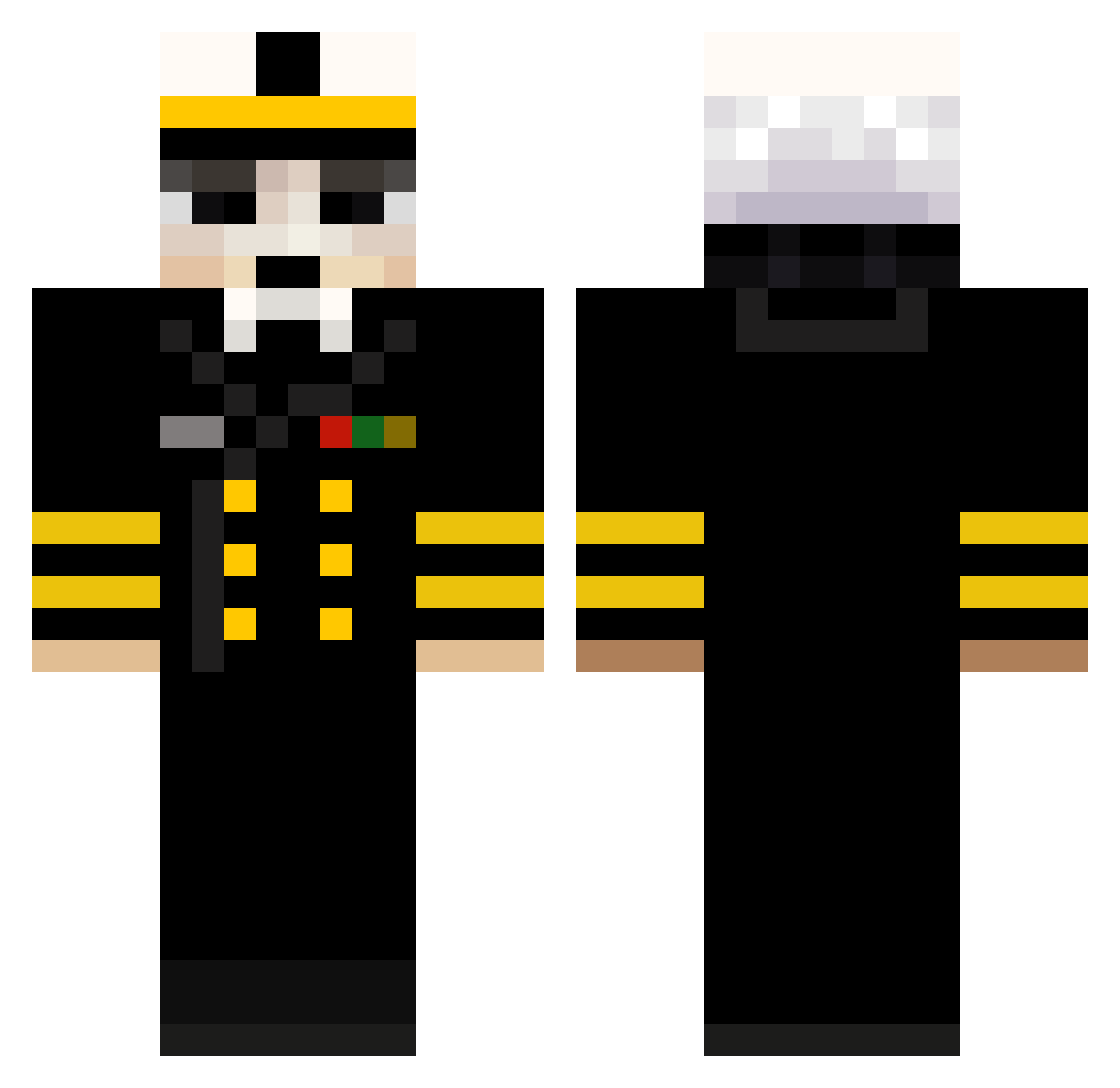 BenoLoco_ Minecraft skin, front and back view