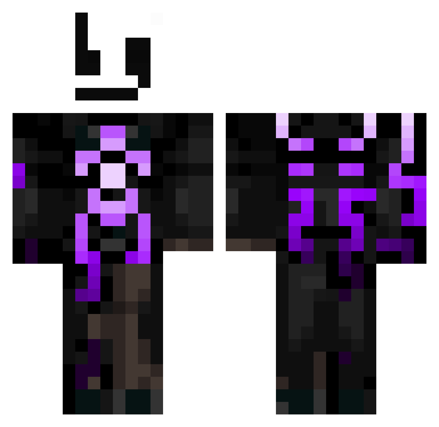 Lobelix_0 Minecraft skin, front and back view