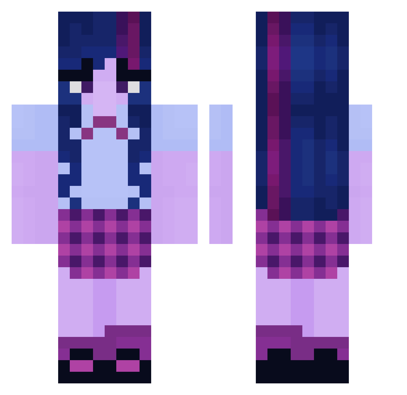 lifestyletiff Minecraft skin, front and back view