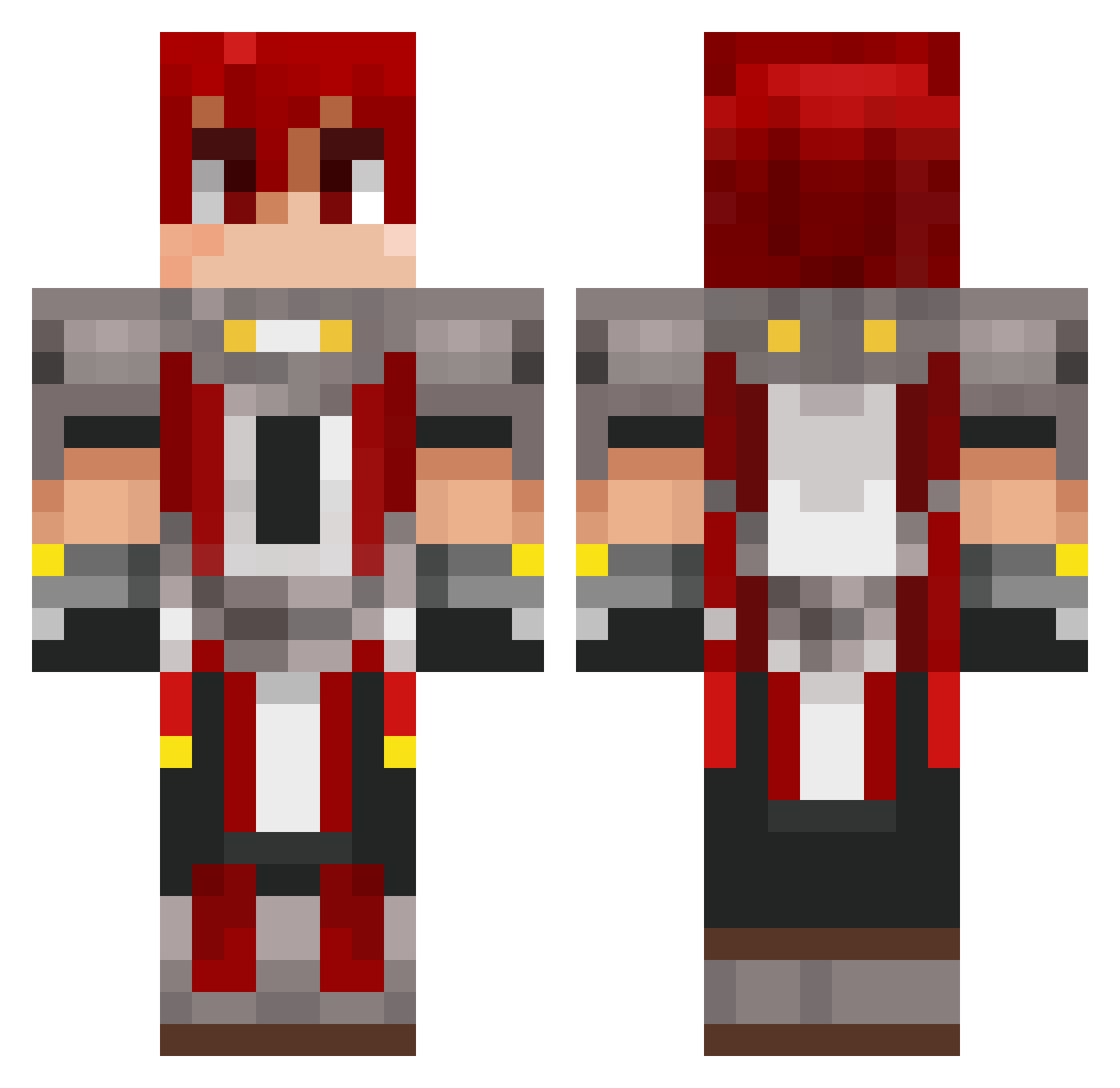 axolotls17 Minecraft skin, front and back view