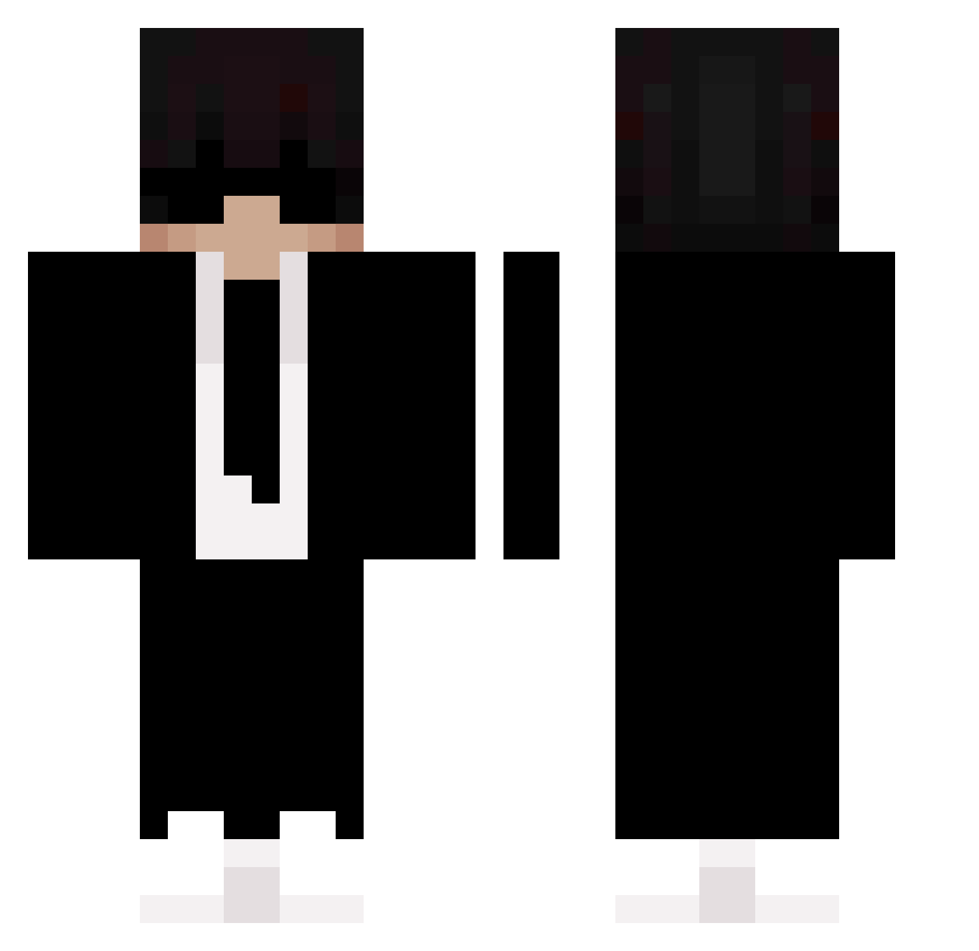 TOPZE13 Minecraft skin, front and back view