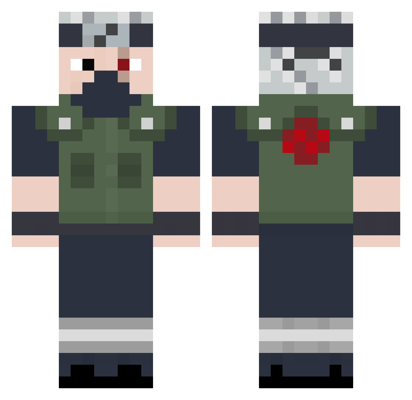 SirShadoW11 Minecraft skin, front and back view
