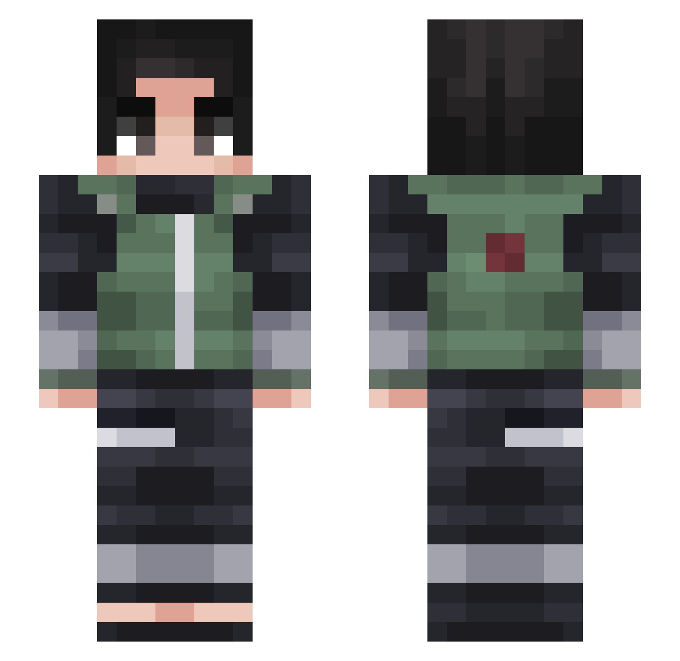proleaguer Minecraft skin, front and back view