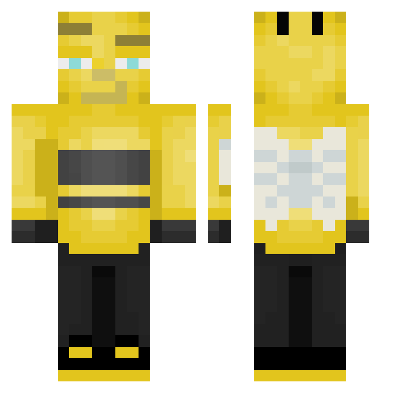 Spike214 Minecraft skin, front and back view