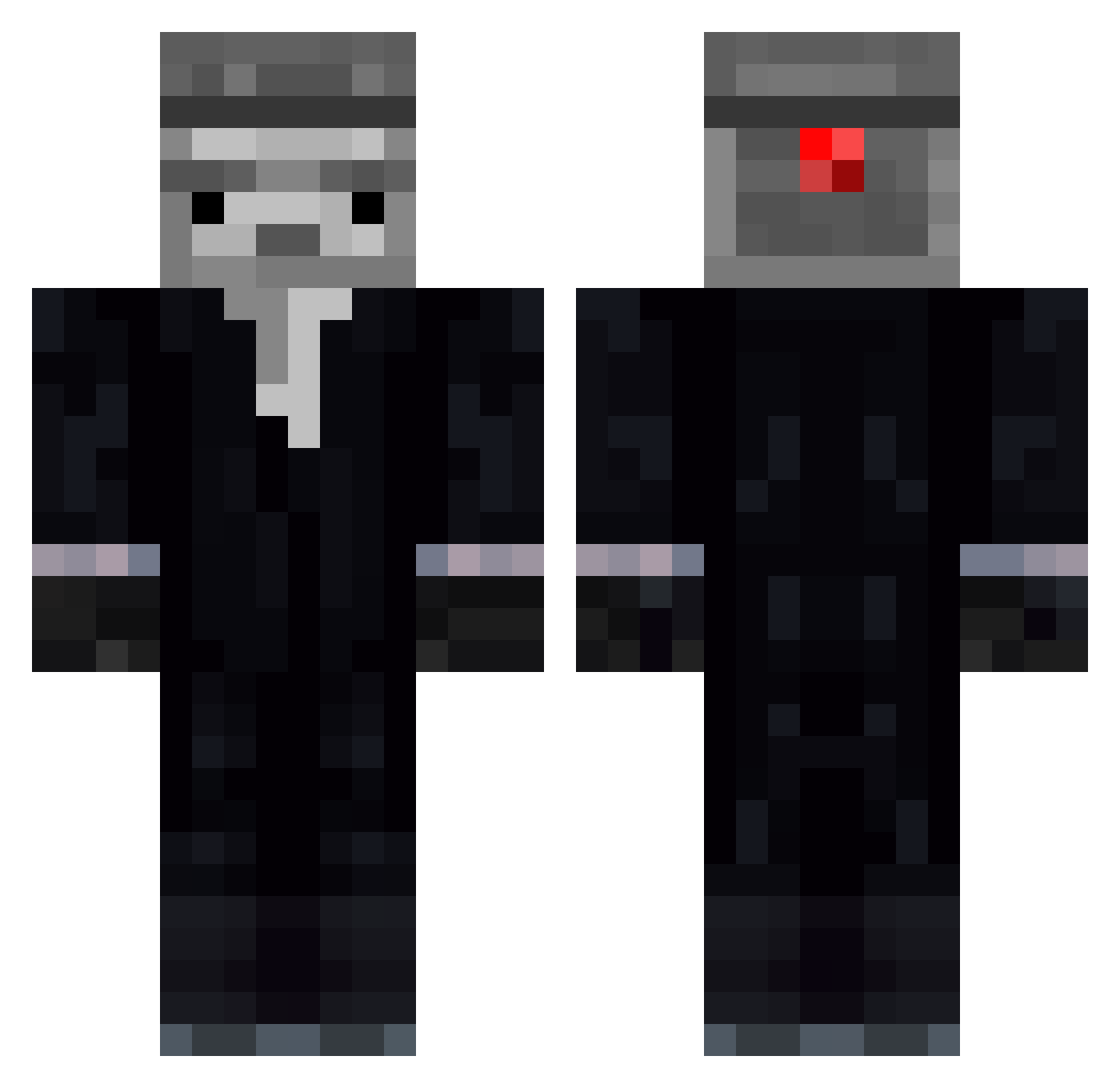 Heccensmasher Minecraft skin, front and back view