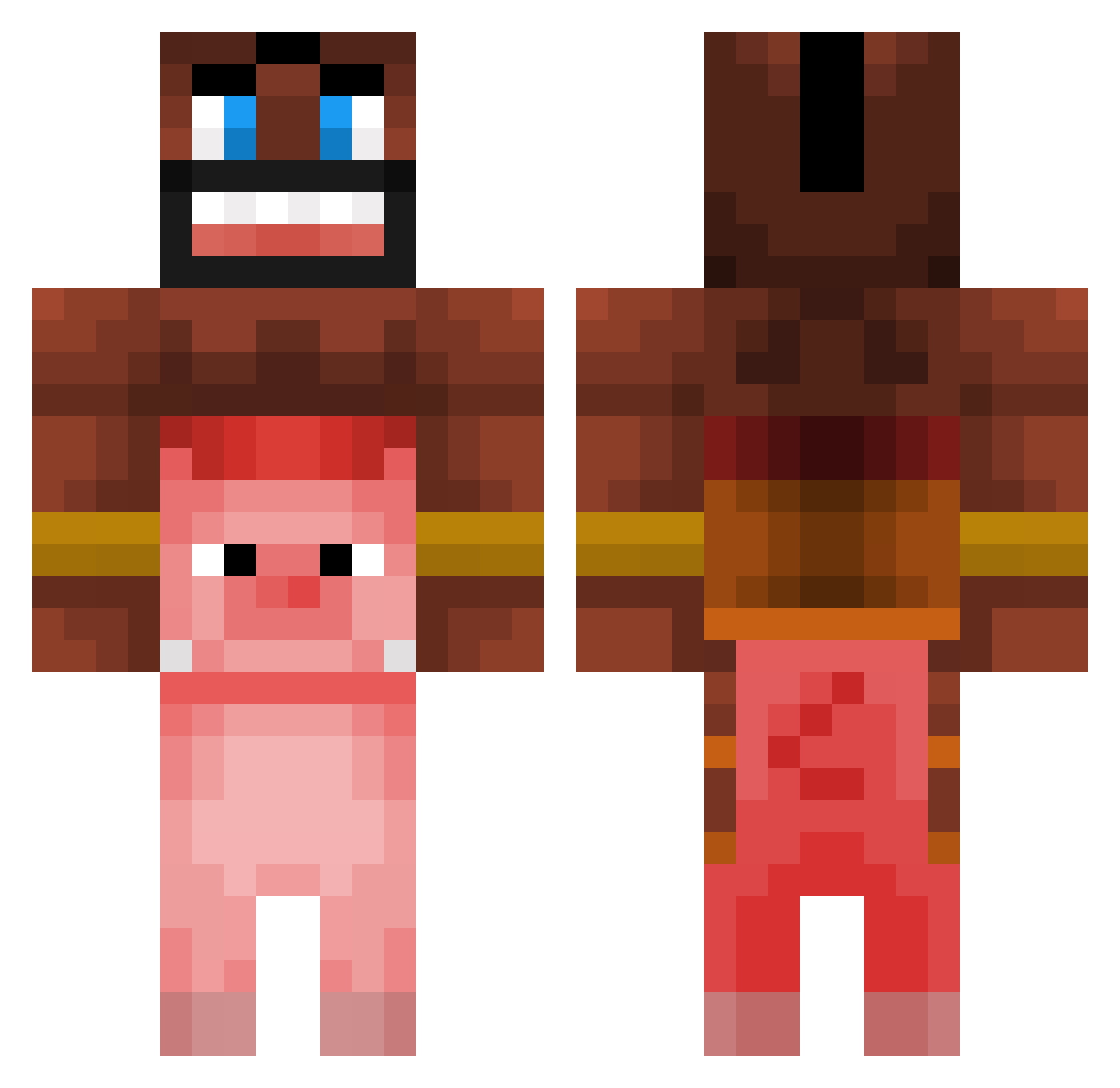 wrlb Minecraft skin, front and back view