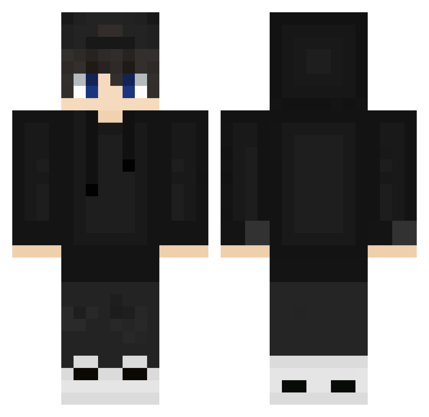 L0GG Minecraft skin, front and back view