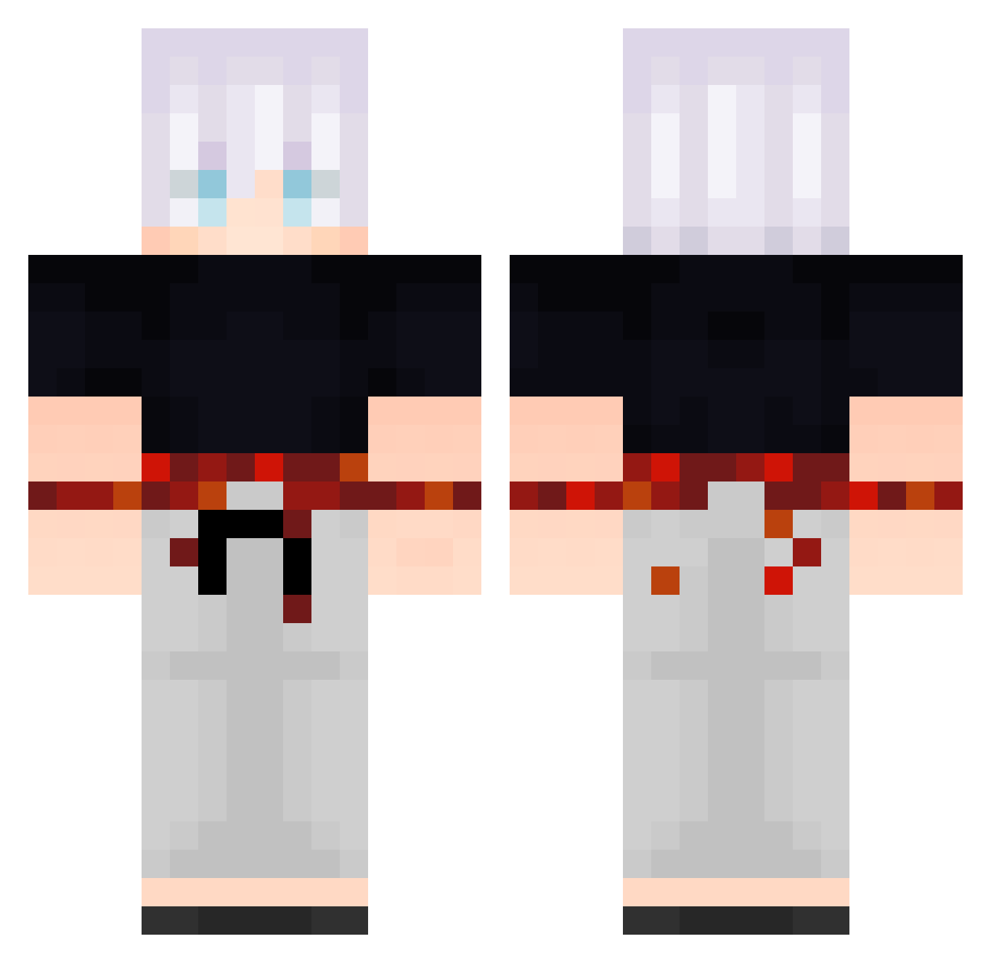 xKil1er7 Minecraft skin, front and back view