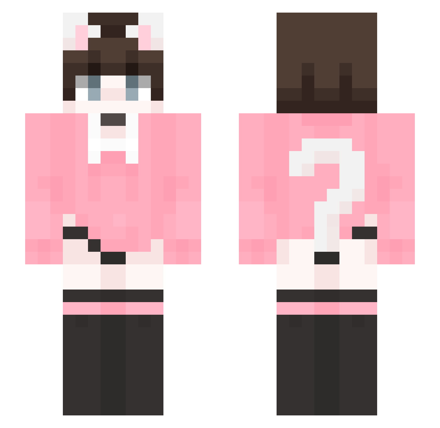 Sowerka Minecraft skin, front and back view