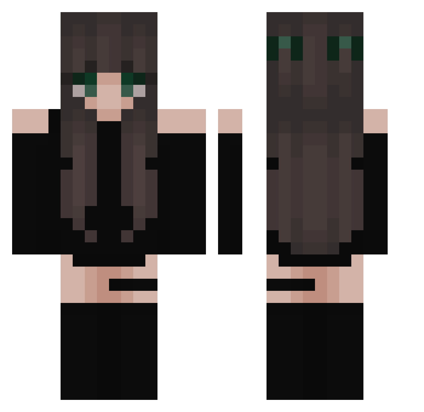 amelcia13 Minecraft skin, front and back view