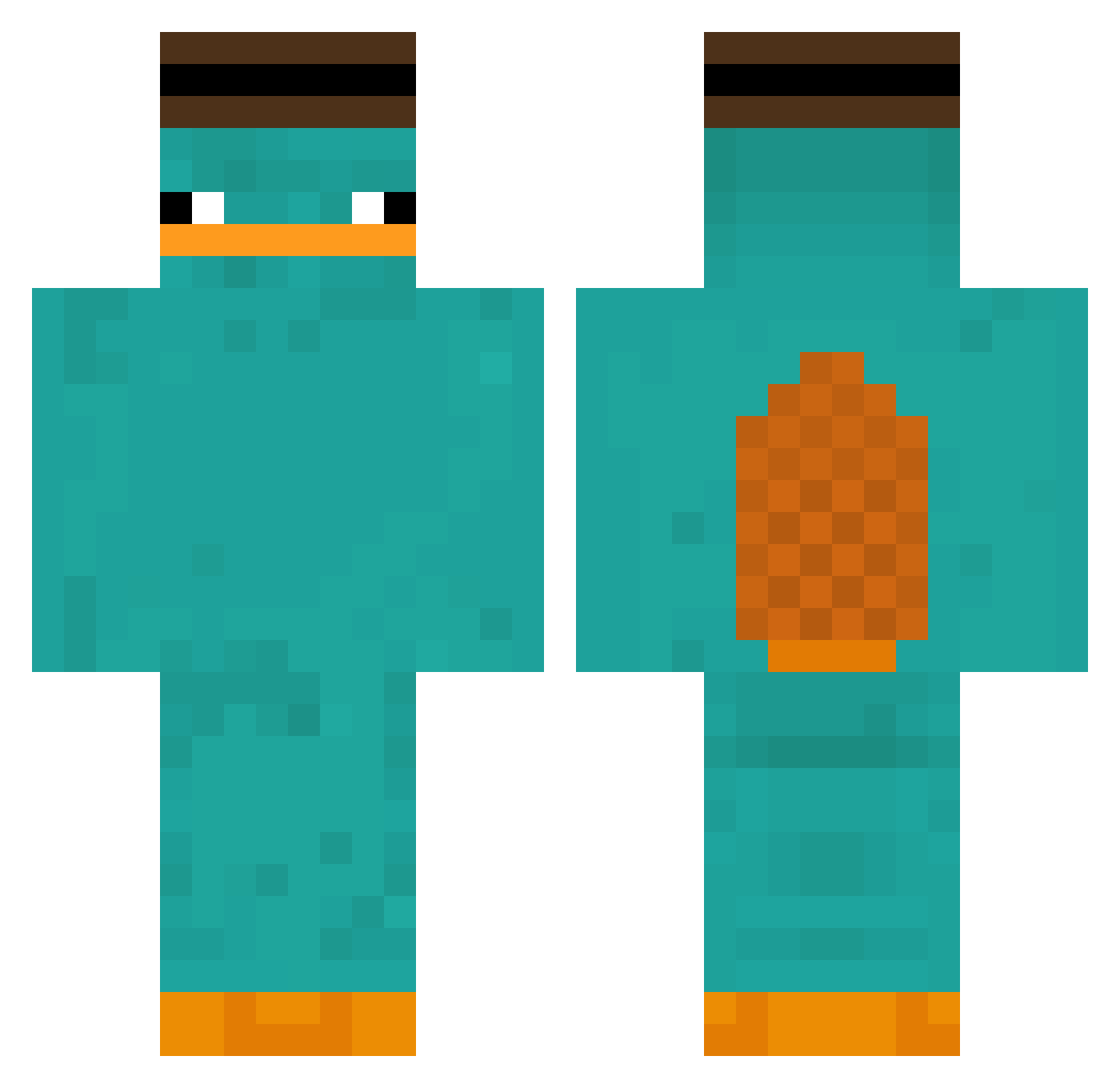 zPhilippe Minecraft skin, front and back view