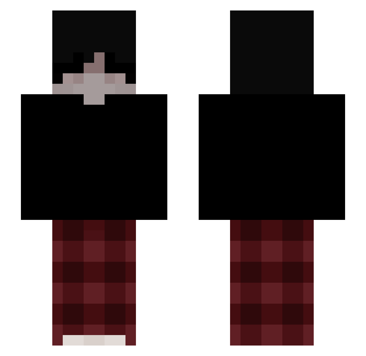 rostweile Minecraft skin, front and back view