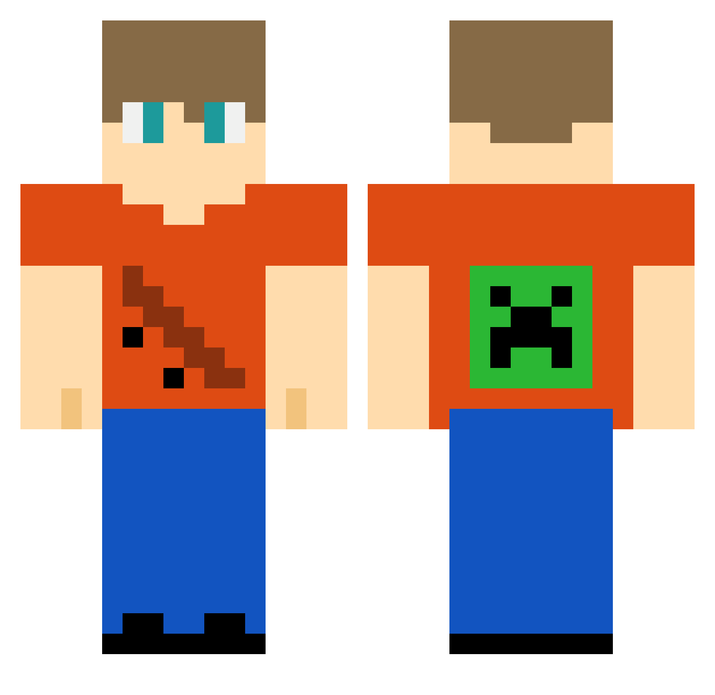 squirrel120 Minecraft skin, front and back view