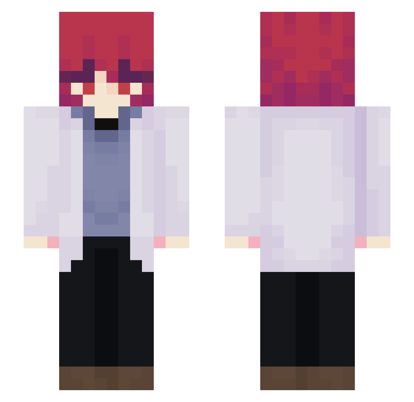 Henzin_ Minecraft skin, front and back view