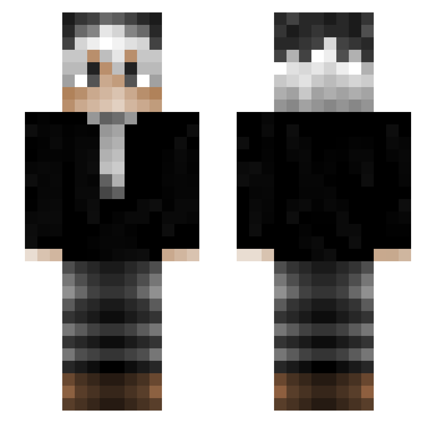 Serio Minecraft skin, front and back view