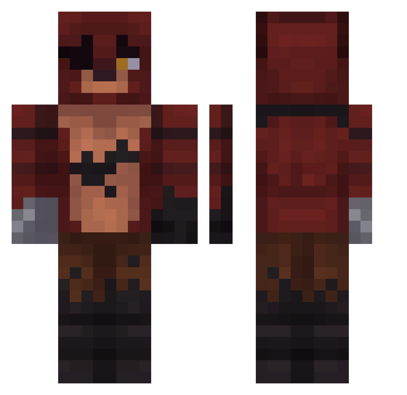 sau011 Minecraft skin, front and back view