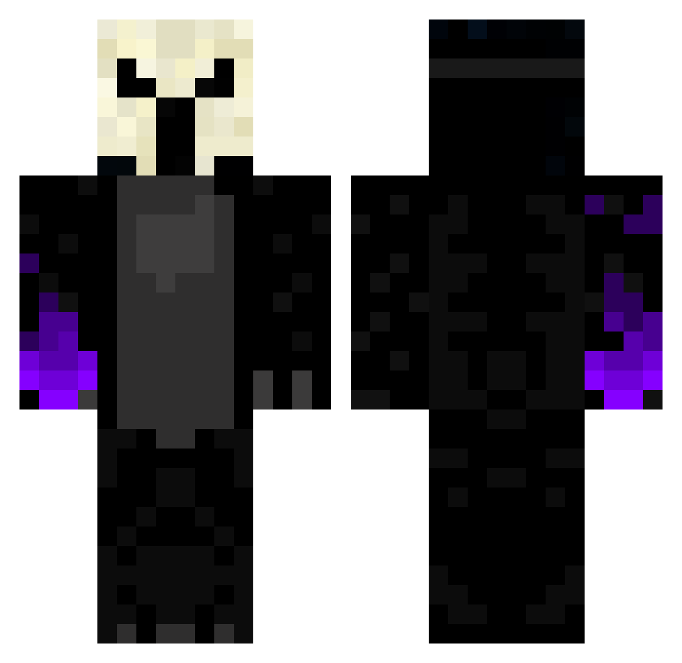 Queen__BK Minecraft skin, front and back view