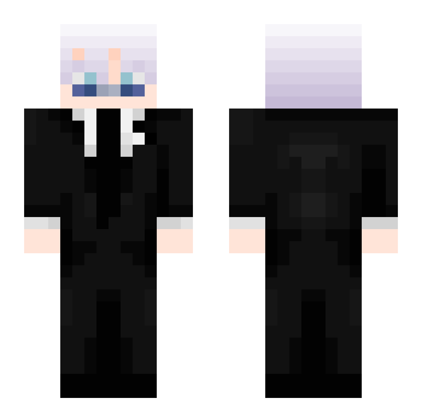 Kingsheart77 Minecraft skin, front and back view
