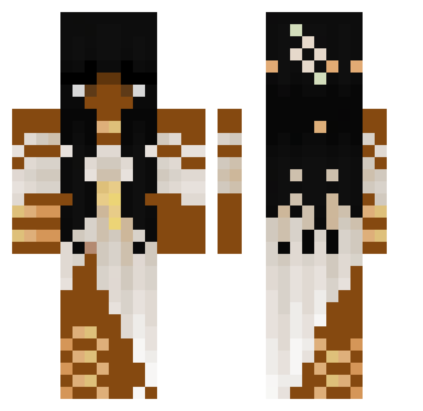 Ohsnapnumber1 Minecraft skin, front and back view