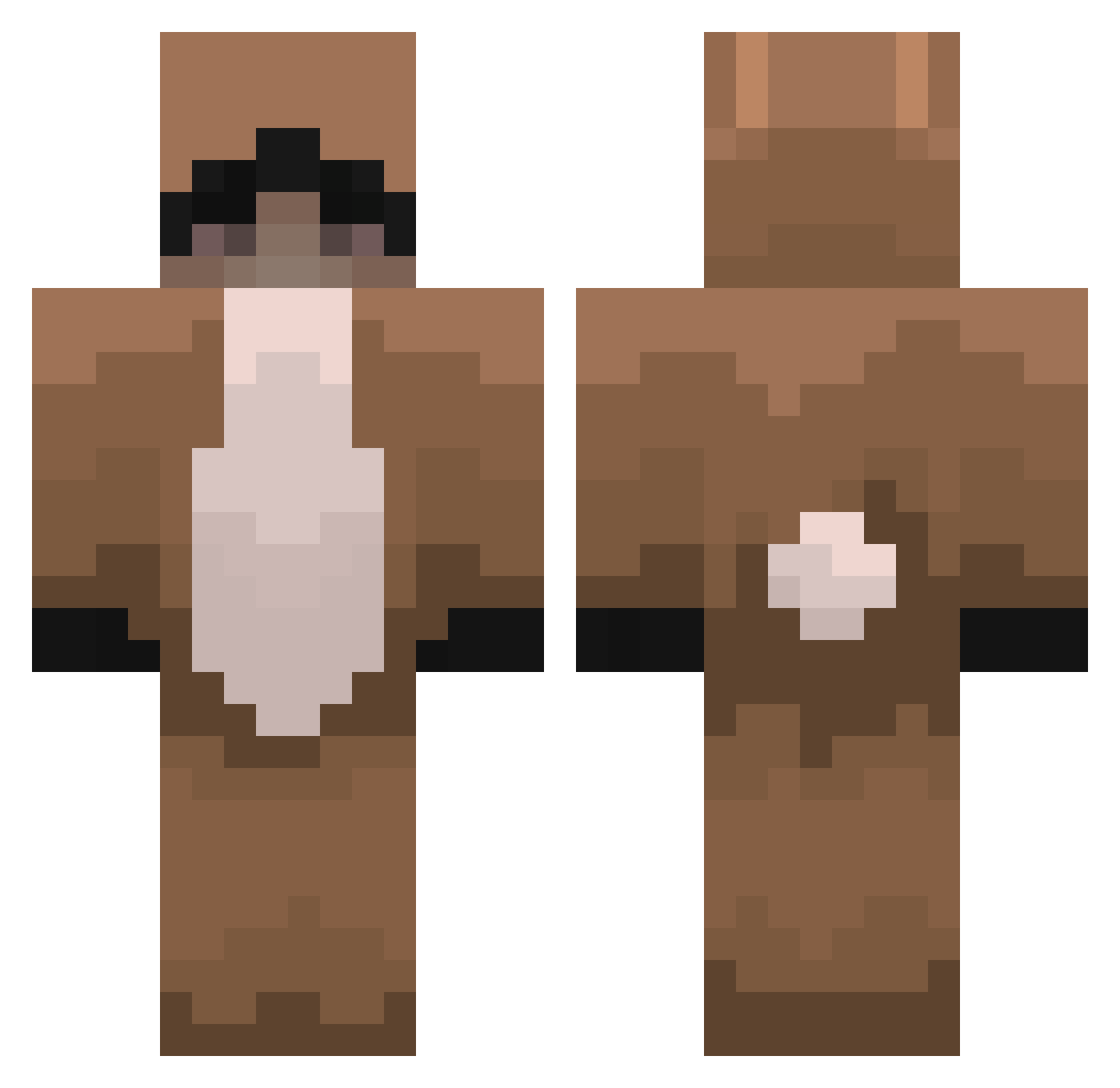 riesgningisdn Minecraft skin, front and back view