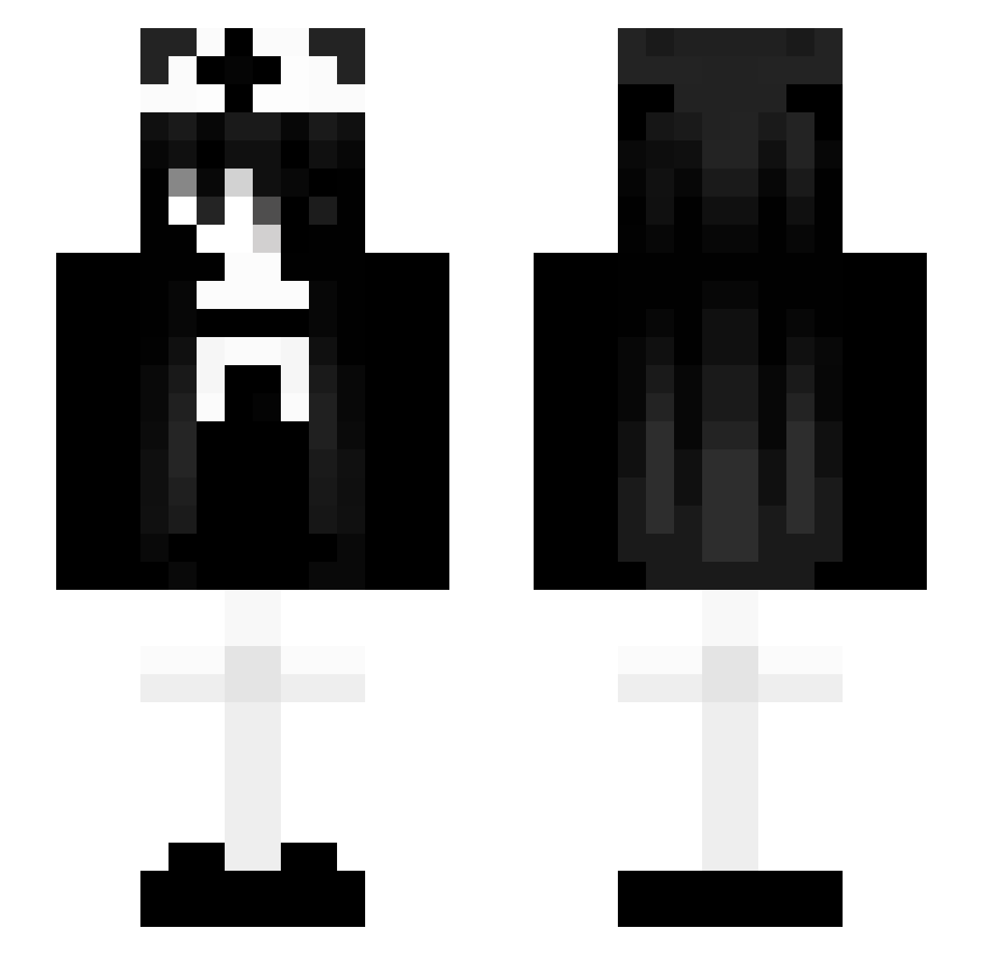 littl3goldf1sh Minecraft skin, front and back view