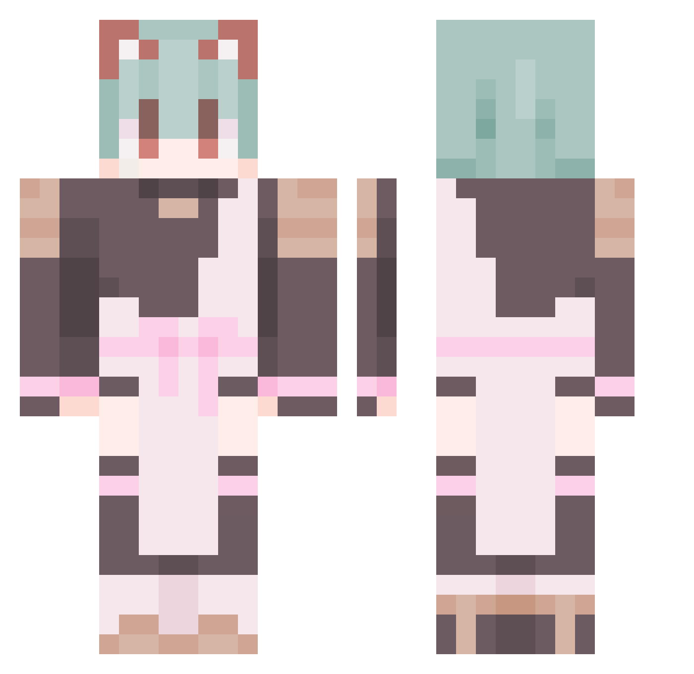 Terminal1_ Minecraft skin, front and back view