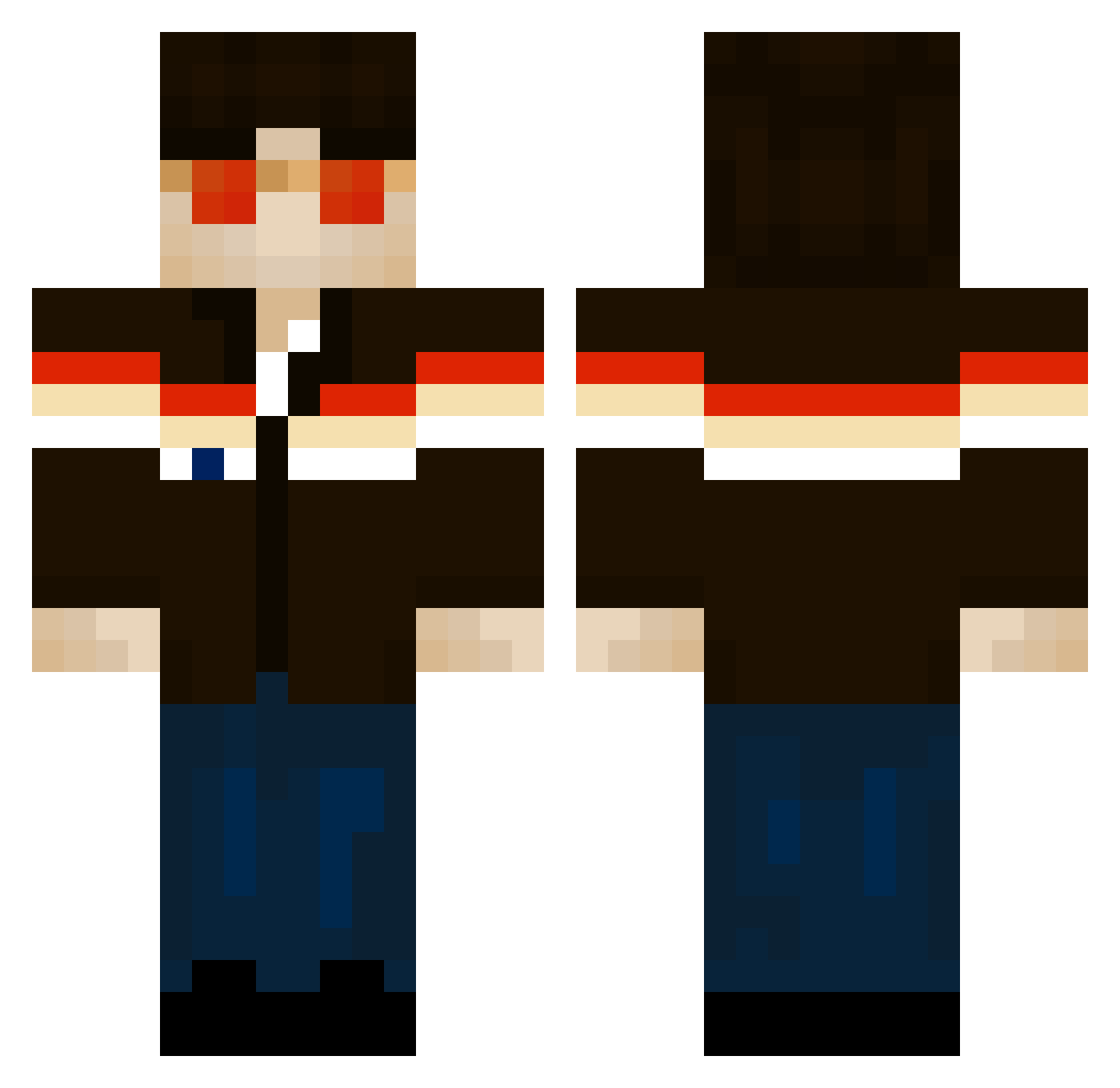andrewjohns Minecraft skin, front and back view