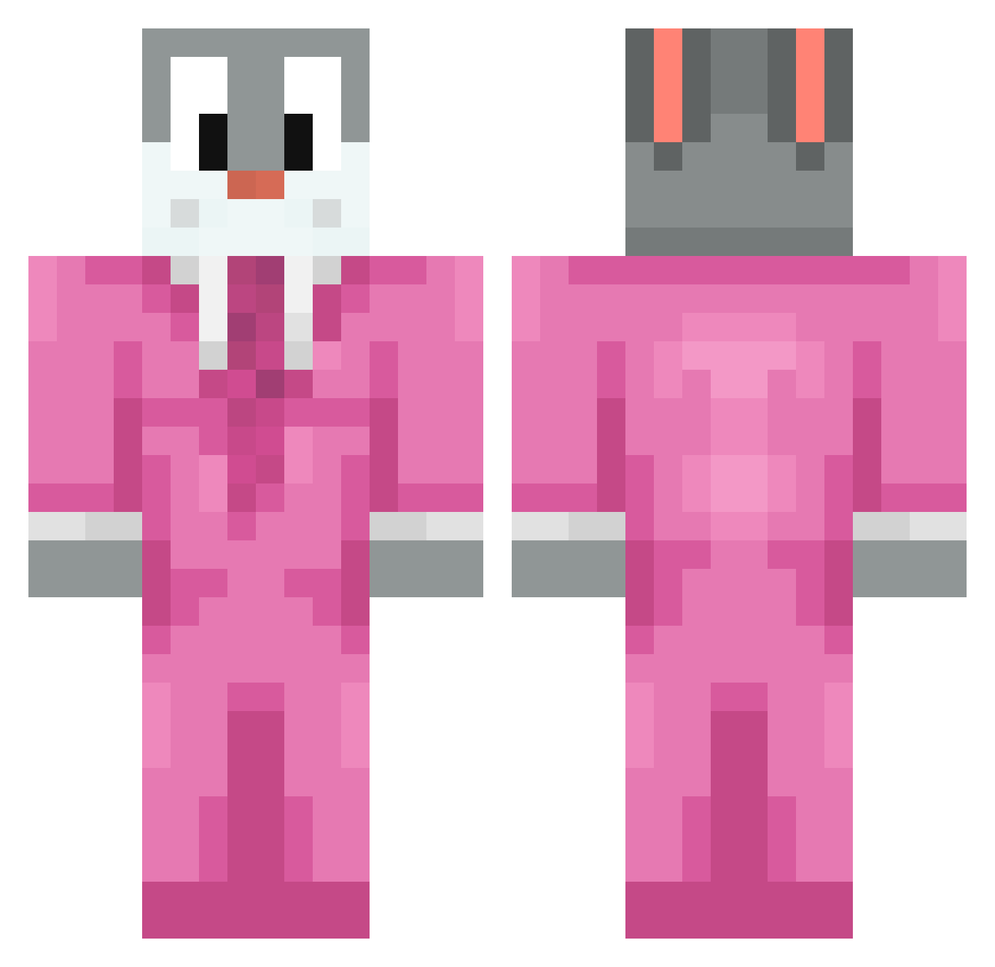 LeeJun0_ Minecraft skin, front and back view