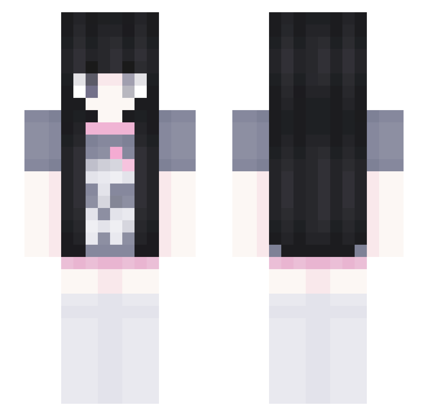 Vaa_ Minecraft skin, front and back view