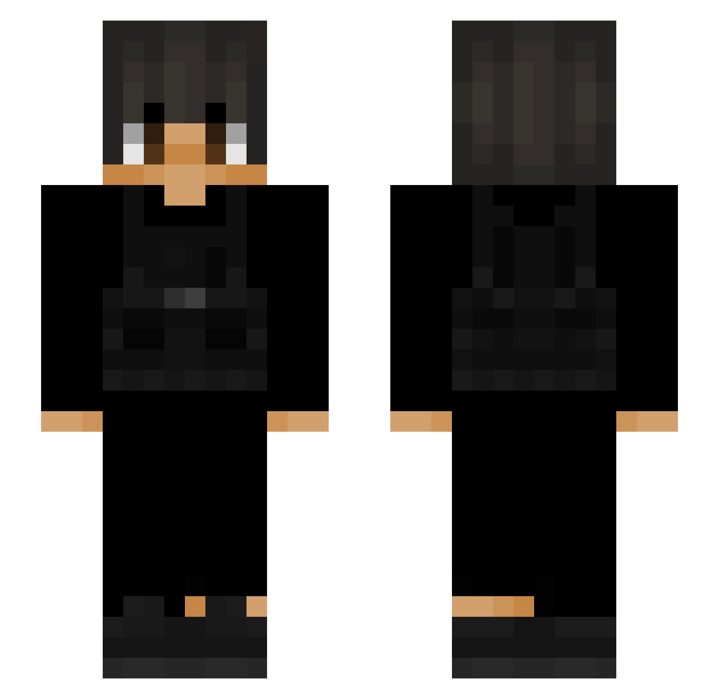 Alexpgs Minecraft skin, front and back view