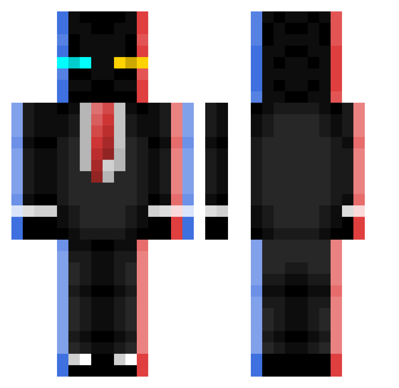 itsShis Minecraft skin, front and back view