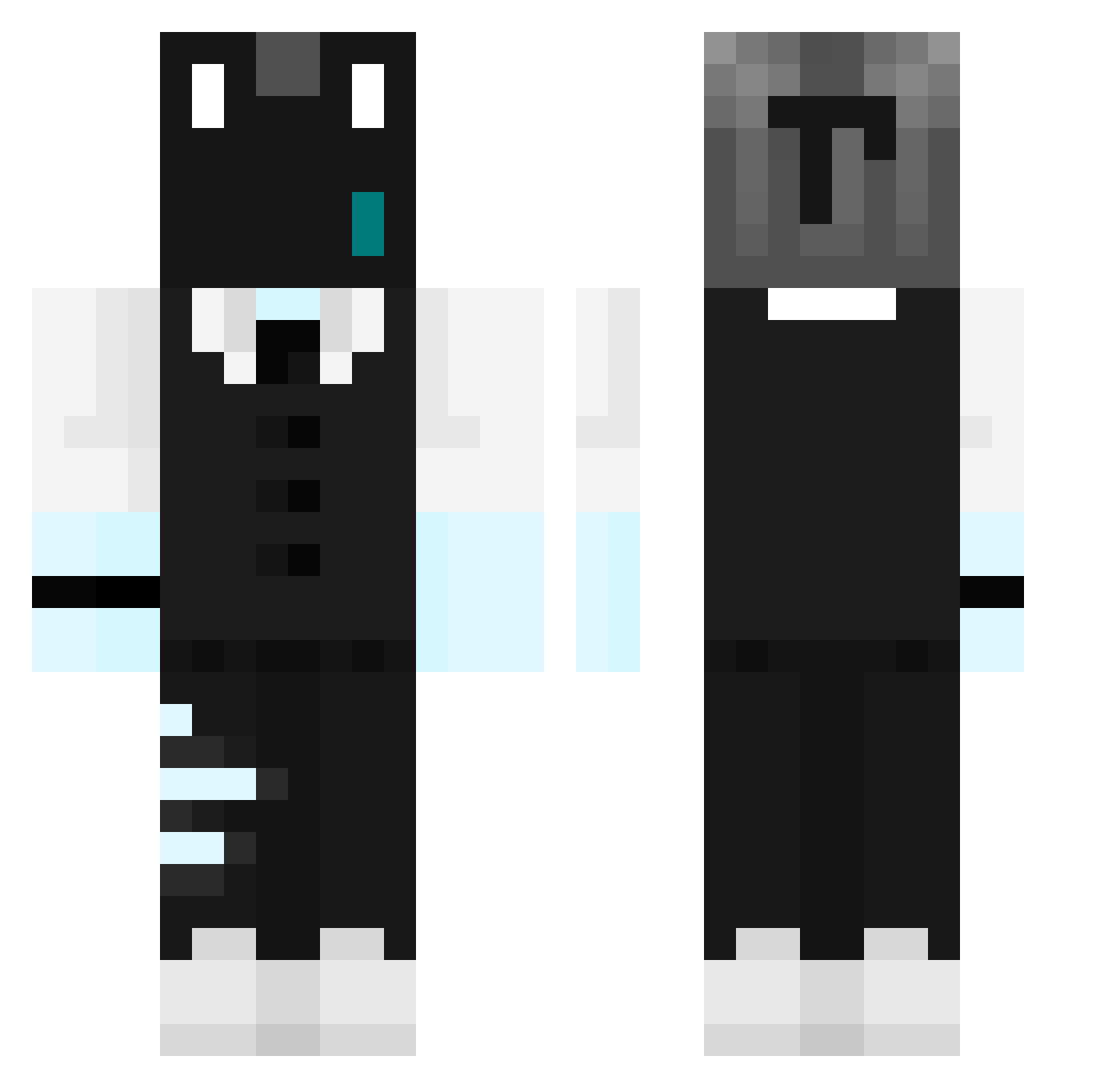 Rinkoku Minecraft skin, front and back view