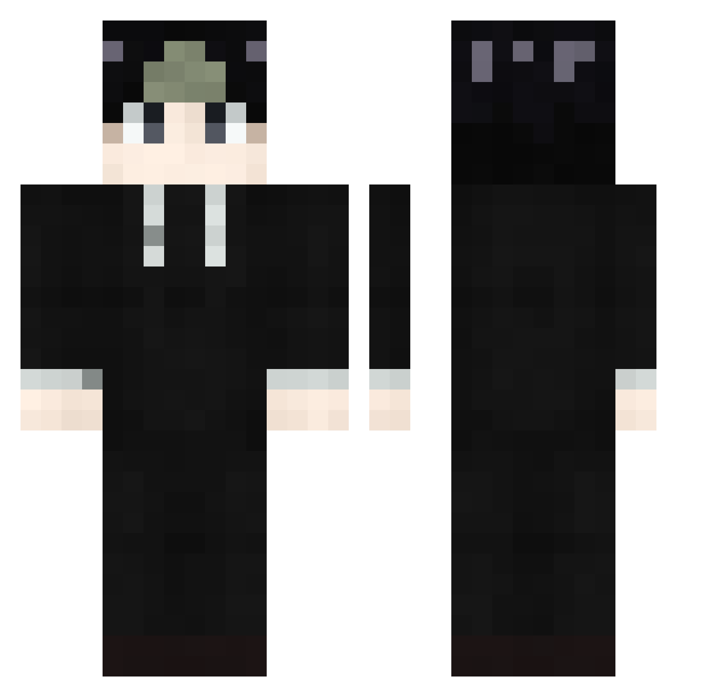 vicentesecret Minecraft skin, front and back view