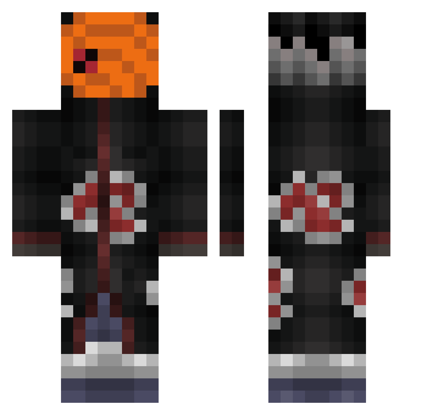 _DarkReaper_ Minecraft skin, front and back view