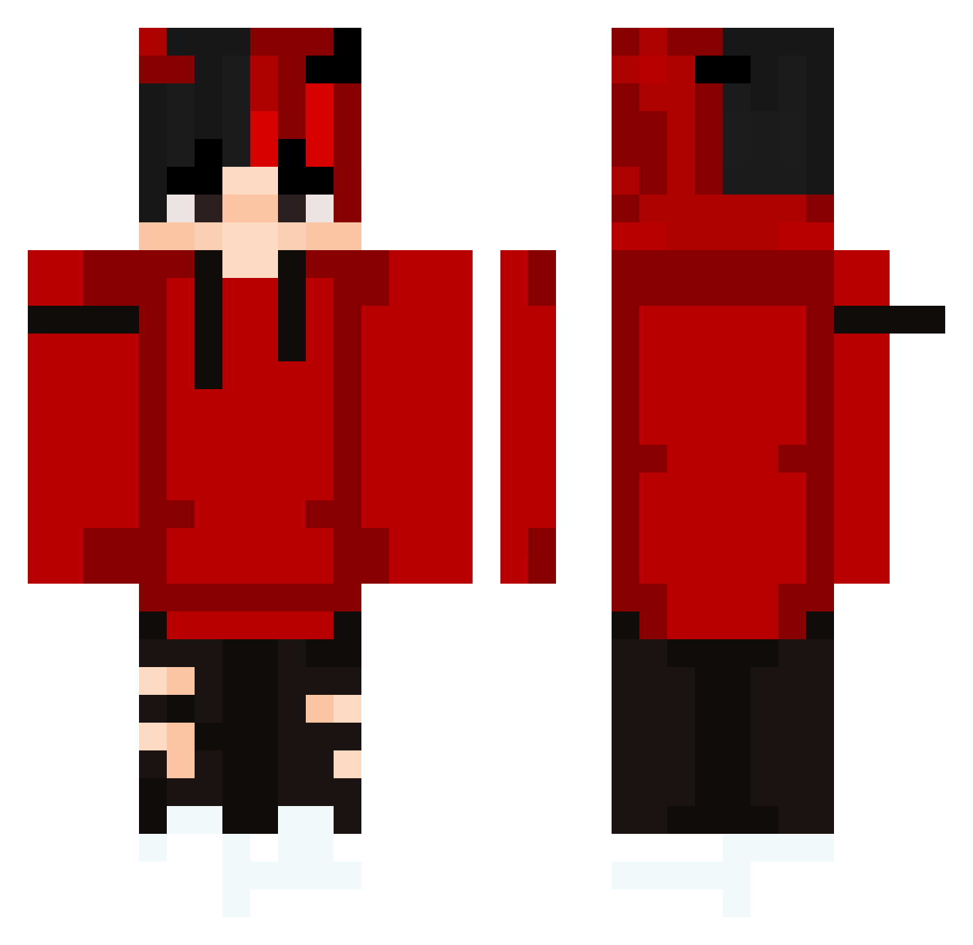 zStatikzz Minecraft skin, front and back view