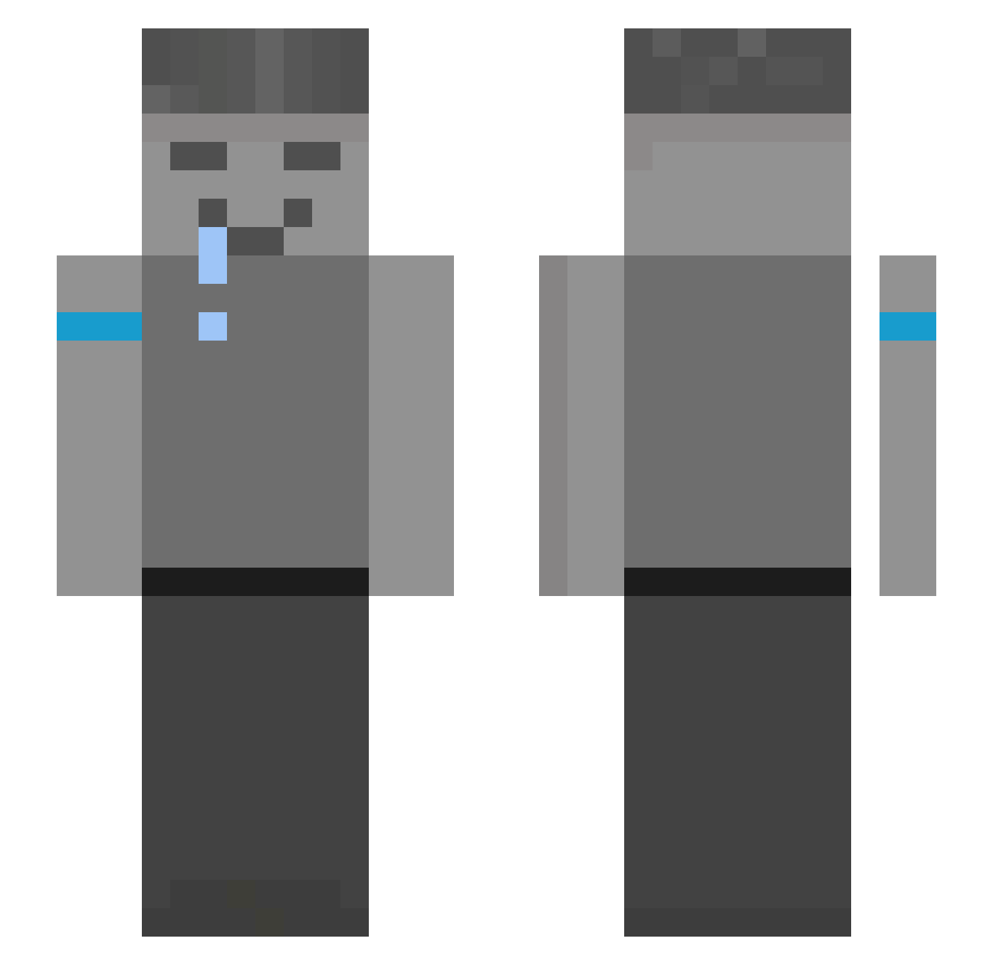 PAnHaT2create Minecraft skin, front and back view