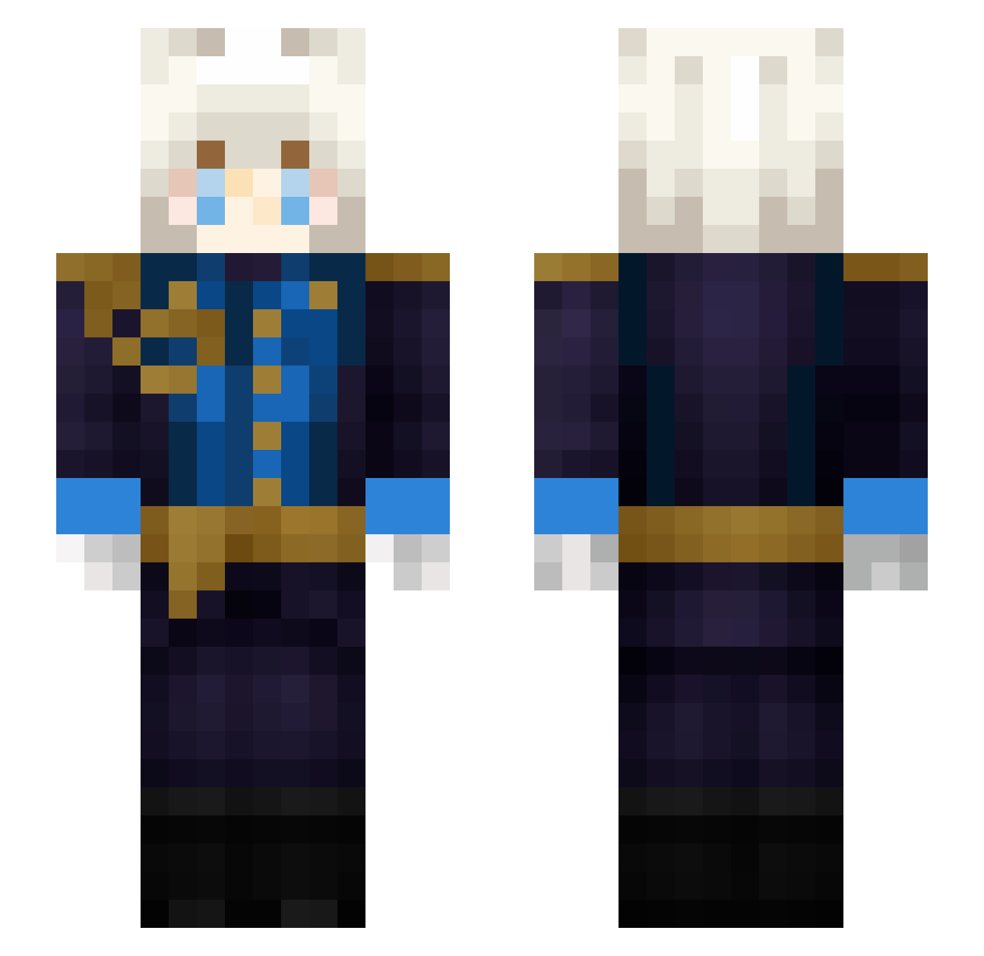 County911 Minecraft skin, front and back view