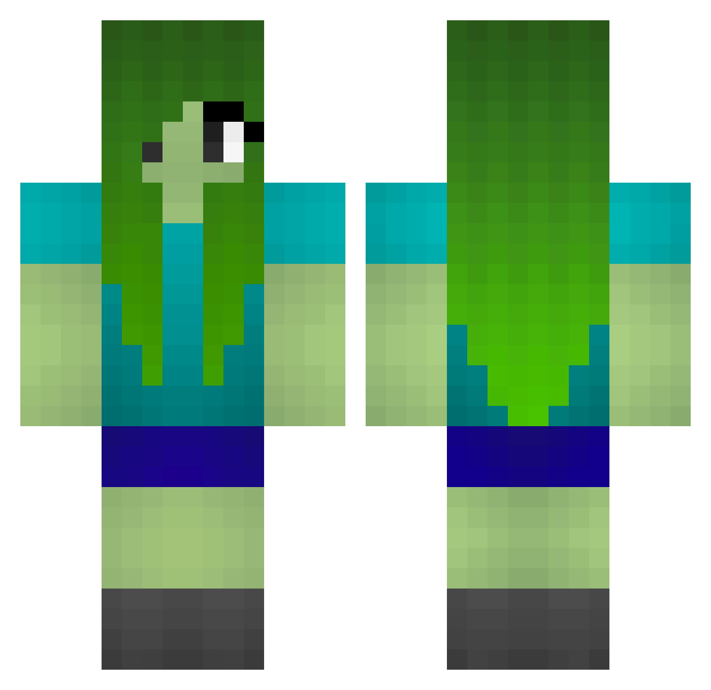 zcherrypie Minecraft skin, front and back view
