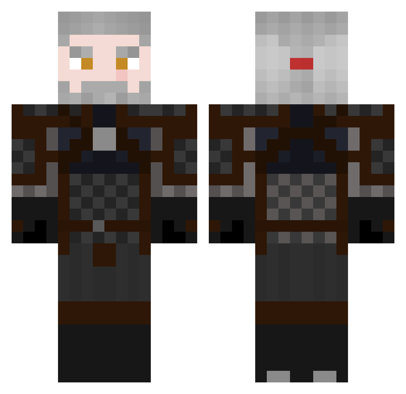 BezzebnaAgata Minecraft skin, front and back view
