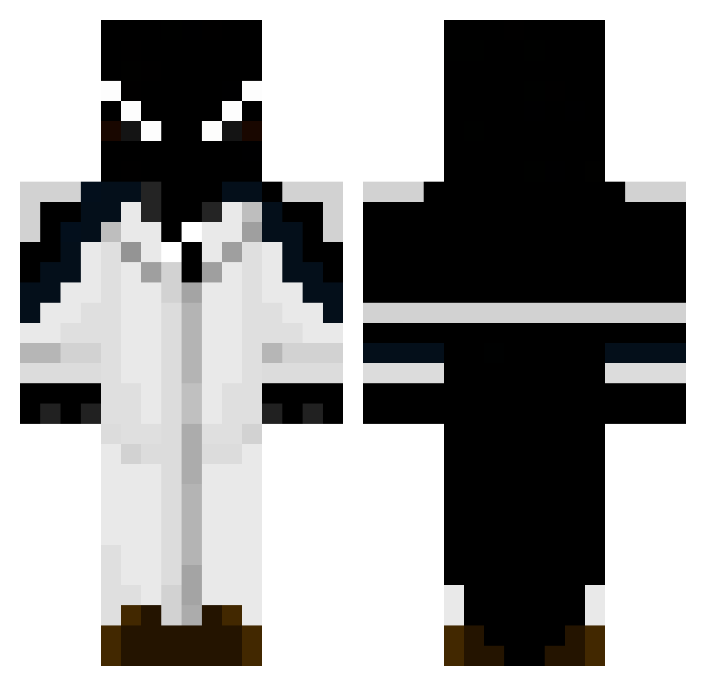 R4zorr Minecraft skin, front and back view