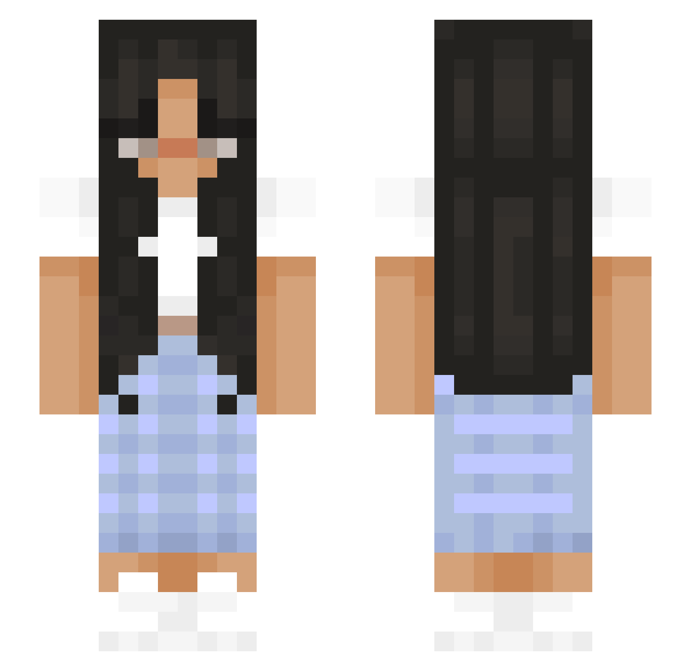 sleeepyturtle Minecraft skin, front and back view