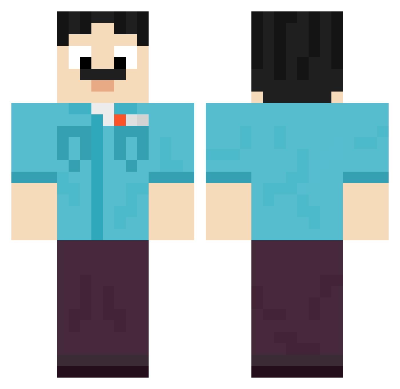 Randiemarsh Minecraft skin, front and back view