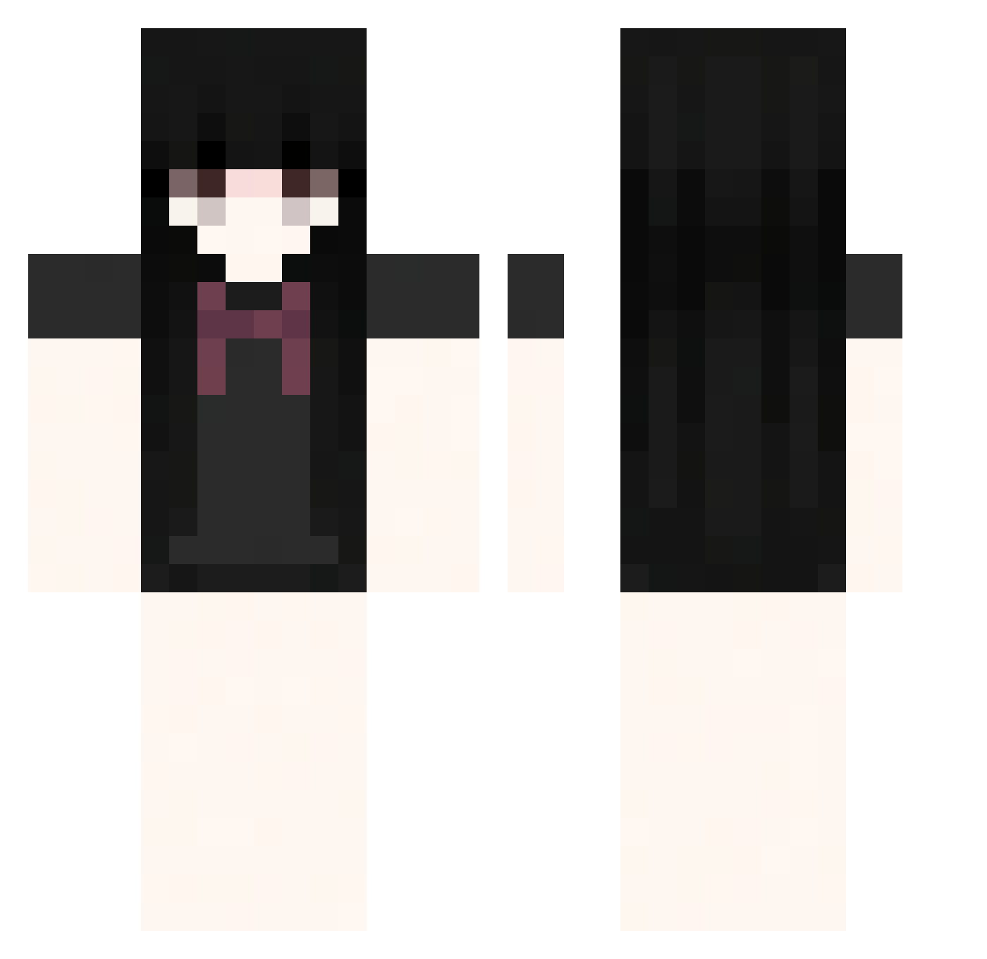 rzpw Minecraft skin, front and back view